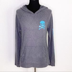 Soulcycle gray black blue Aspen Soul Tie Dye Hacci Hoodie NWT size XS